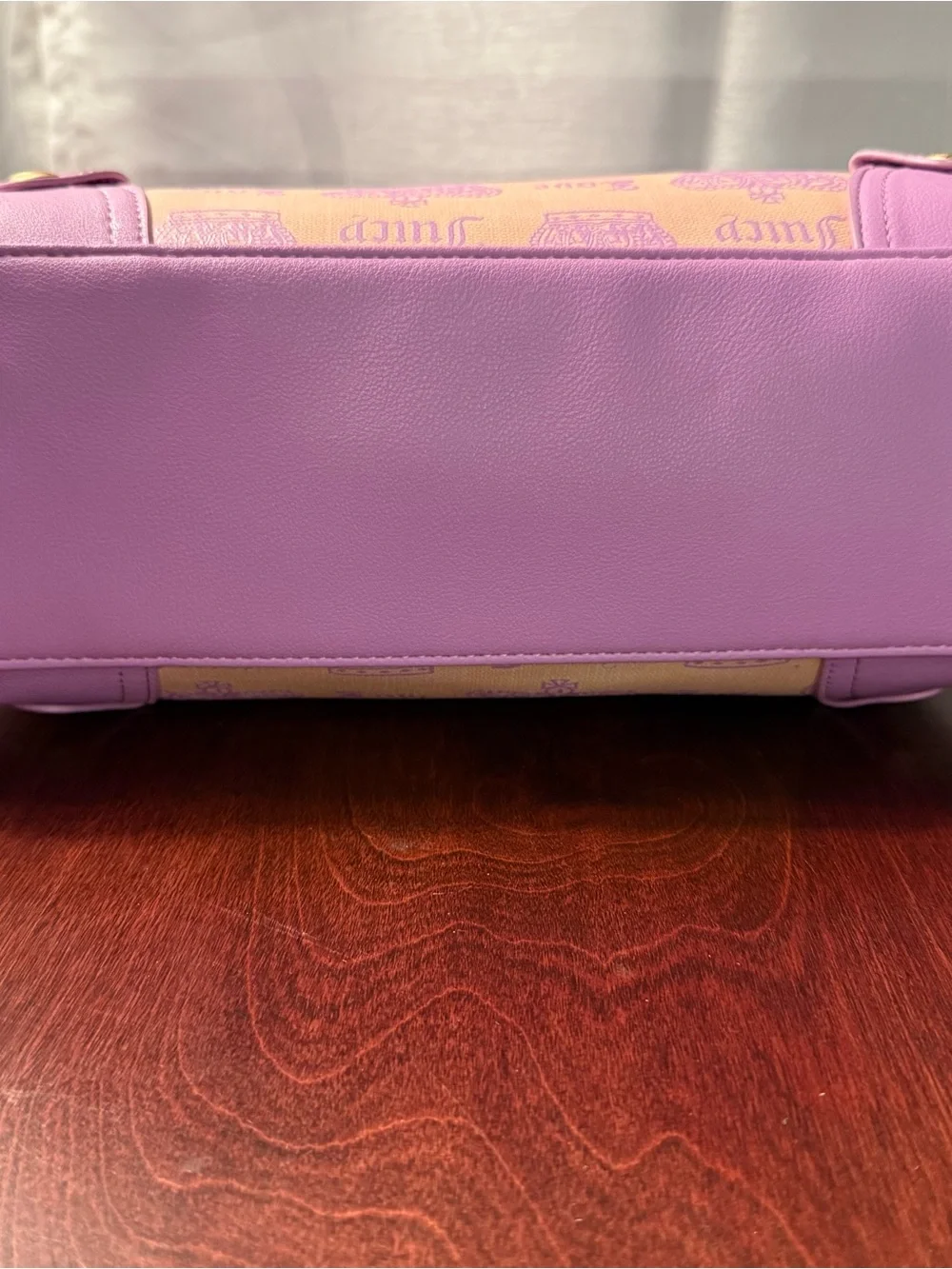 NWT Juicy Couture Pink Diamond/Violet Vintage Couture Bowler with Gold Bow Charm